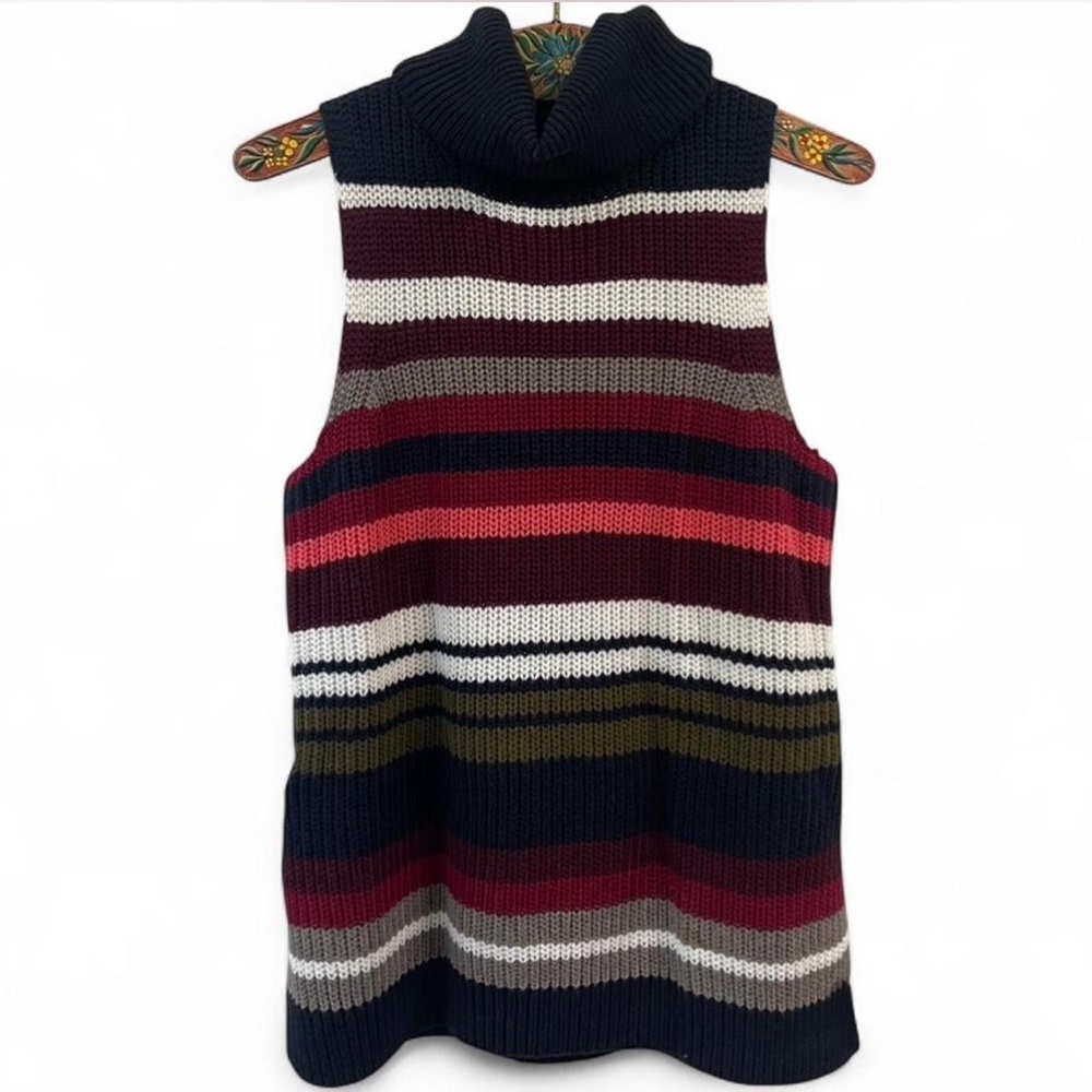 Vintage Abercrombie & Fitch Striped Multi Turtleneck Sweater Tank